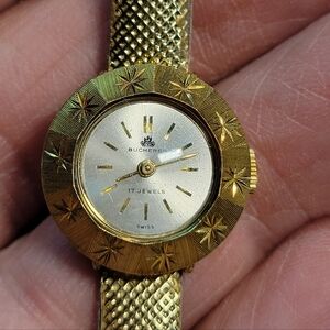 Bucherer ladies 17 j watch with interchangeable bezel ls & straps